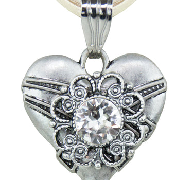 LUISIA® Halskette Paula mit Herzanhänger und Kristall von Swarovski® - Creme