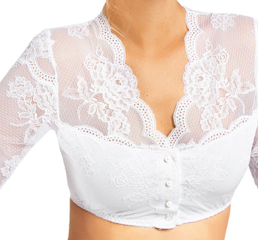 Nina von C. Dirndlbluse "Kalea" mit Knopfleiste 16463718 | Weiß