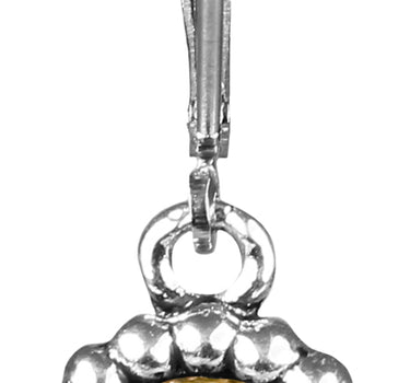 Ohrringe Aurelia mit rundem Anhänger und Kristallen von Swarovski® - Hellbraun