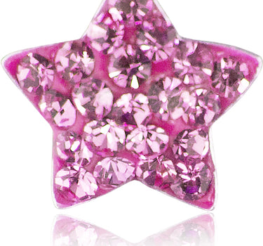 LUISIA Ohrringe Stern mit Kristallen von Swarovski - 925 Sterling Silber - Pink