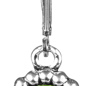 Ohrringe Aurelia mit rundem Anhänger und Kristallen von Swarovski® - Hellgrün