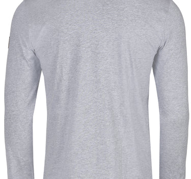 Piz Palü Herren Langarmshirt "Taching" | 020007 - Grau Melange