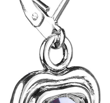 LUISIA® Ohrringe Lisanne Herzanhänger mit Kristallen von Swarovski® - Dunkelrot