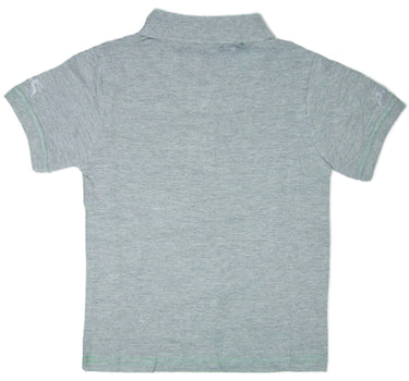 Isar-Trachten Kinder Poloshirt "Benjamin" mit Hirschstickerei | Grau