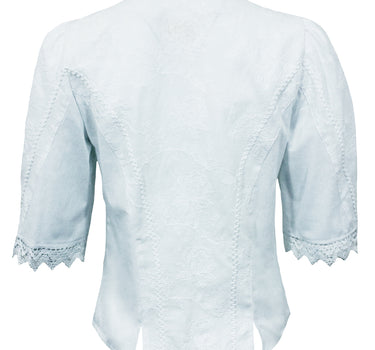 Pierre Marcel Damen Landhaus Trachtenbluse Dahlia mit Stickereien - Weiß