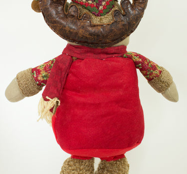 Rentier Dekofigur für Weihnachten - Stehfigur mit ausziehbaren Beinen - 80 x 34 cm