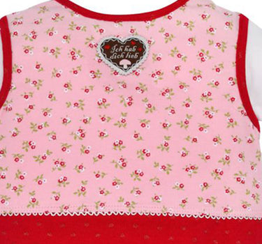 BONDI Baby Strampler "Prinzessin" mit Herz 86557 | Mädchen Overall 2-tlg. Rosa Rot