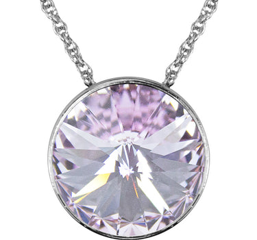 LUISIA® Halskette "Sinja" mit Kristallen von Swarovski® - 14 mm - Silber / Violet