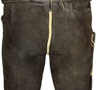 Maddox Kurze Herren Lederhose Buchner mit Gürtel - Semina A. Coffee