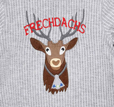 BONDI Jungen Sweatshirt "Frechdachs" 91524 - Grau | Pullover