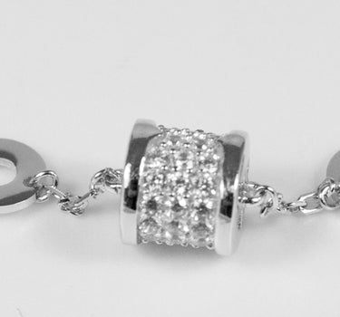 LUISIA Filigranes Damen Armband mit Strass Zylinder - 925 Silber mit Zirkonia