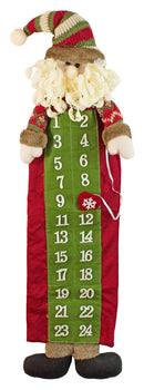 Weihnachtsmann Adventskalender zum Befüllen - Rot Grün 75 cm