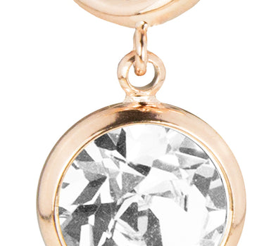 LUISIA Ohrringe mit Knoten und Kristall von Swarovski - Rosegold / Crystal