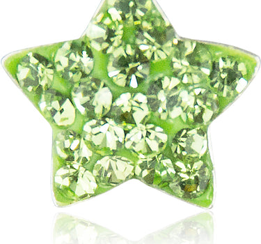 LUISIA Ohrringe Stern mit Kristallen von Swarovski - 925 Sterling Silber - Hellgrün