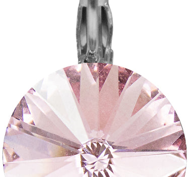 LUISIA 12 mm Ohrringe Rivoli mit Kristallen von Swarovski - Light Rosé