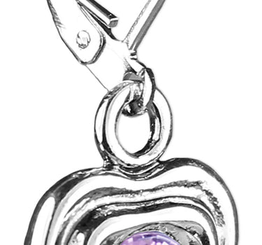 LUISIA® Ohrringe Lisanne Herzanhänger mit Kristallen von Swarovski® - Flieder