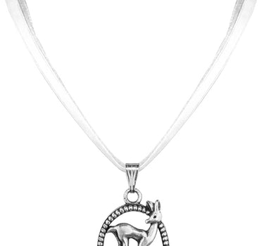 LUISIA Halskette Valentina Reh mit Kristallen von Swarovski - Weiß