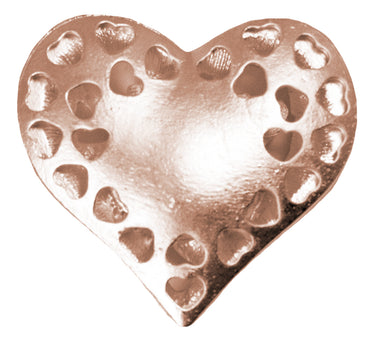 Magnet Brosche Tuchhalter - Roségold Herz mit Strass