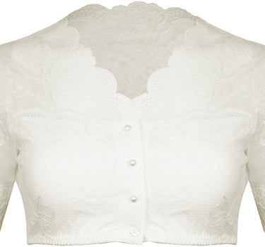 Nina von C. Dirndlbluse "Kalea" mit Knopfleiste 16463718 | Champagner