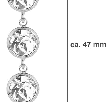 LUISIA Ohrringe "Calanthe" mit fünf Kristallen von Swarovski - Silber / Light Rose