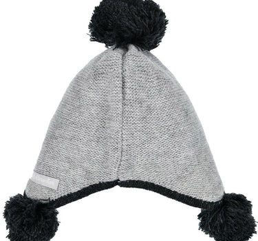 BONDI Strickmütze "Gipfelkraxler" 91467 für Baby Jungen - Grau | Kindermütze Wintermütze Gefüttert