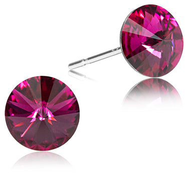 LUISIA® Ohrstecker mit Kristallen von Swarovski® - 6 mm Fuchsia / Pink