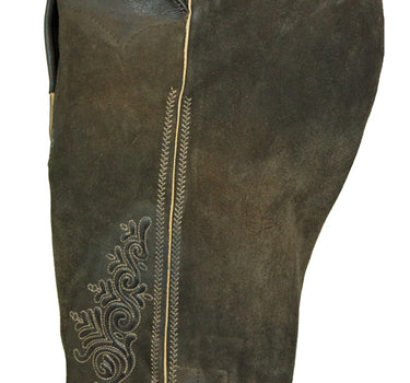 Maddox Kurze Lederhose Herbert mit Gürtel - Antik Reut