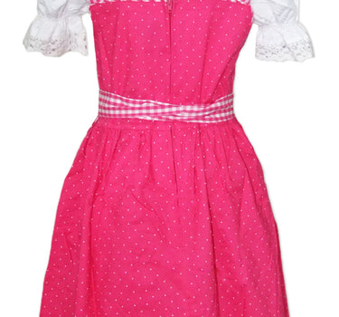 Isar-Trachten Kinder Dirndl "Michelle" 3-tlg. mit Bluse 52407 | Traditionell Pink