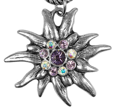 Charivari Kette mit Edelweiß - Lila