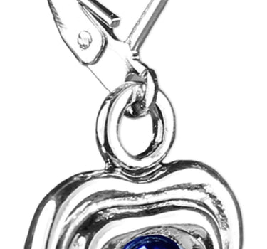 LUISIA® Ohrringe Lisanne Herzanhänger mit Kristallen von Swarovski® - Ozeanblau