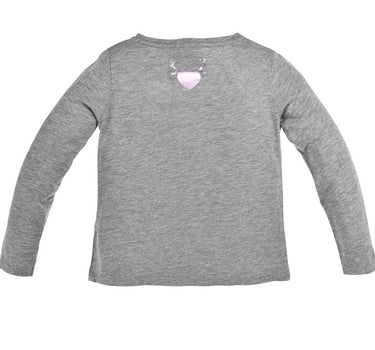 BONDI Mädchen Langarm Shirt "Miss Alpenglück" Hirsch 26072 - Grau