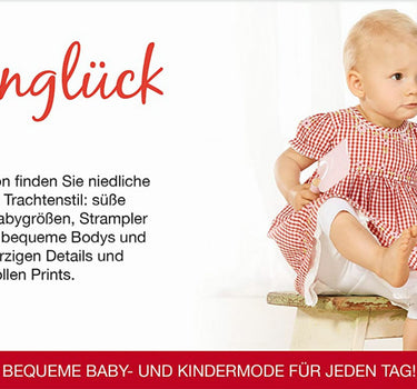 BONDI Baby Mädchen Trachtenkleid 86436 | Rot / Weiß
