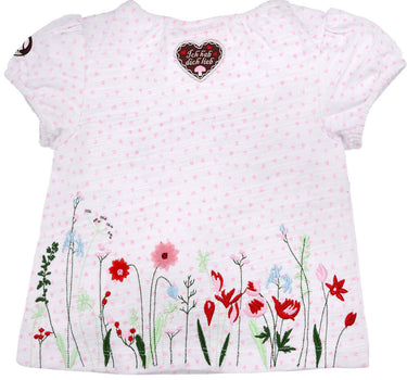 BONDI T-Shirt "Bambi" für Babys und Mädchen 86617 - Weiß / Bunt | Kurzarmshirt