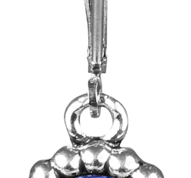 Ohrringe Aurelia mit rundem Anhänger und Kristallen von Swarovski® - Hellblau