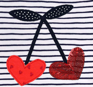 BONDI Baby Kinder T-Shirt "Cherry" 86590 - Weiß / Navy | Kurzarmshirt