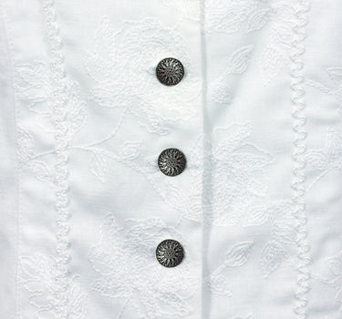 Pierre Marcel Damen Landhaus Trachtenbluse Dahlia mit Stickereien - Weiß