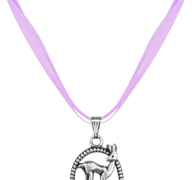 LUISIA Halskette Valentina Reh mit Kristallen von Swarovski - Flieder