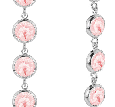 LUISIA Ohrringe "Calanthe" mit fünf Kristallen von Swarovski - Silber / Light Rose