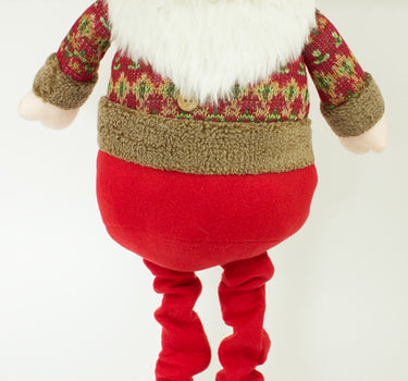 Weihnachtsmann Dekofigur für Advent und Weihnachten - Stehfigur mit ausziehbaren Beinen - 80 x 34 cm