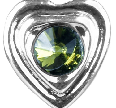 LUISIA® Ohrringe Lisanne Herzanhänger mit Kristallen von Swarovski® - Olivgrün