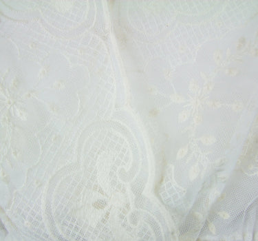 Pierre Marcel Transparente Damen Dirndlbluse Marie mit Spitze und V-Ausschnitt - Creme