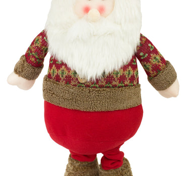 Weihnachtsmann Dekofigur für Advent und Weihnachten - Stehfigur mit ausziehbaren Beinen - 80 x 34 cm