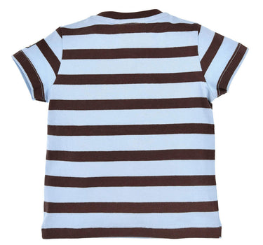 BONDI Jungen T-Shirt "Lausbub" mit Brezel 91370 | Blau Braun
