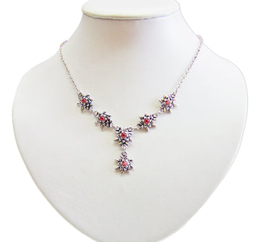 LUISIA® Edelweiß Collier Emilia mit Kristallen von Swarovski® - Light Siam / Rot