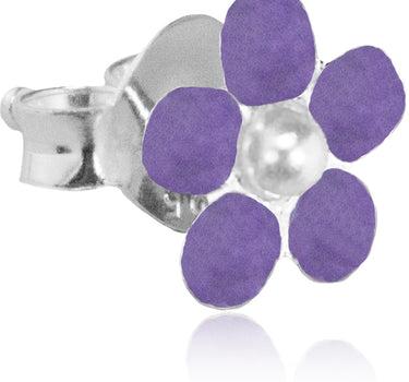 LUISIA Ohrstecker Blume  - 925 Sterling Silber Lila