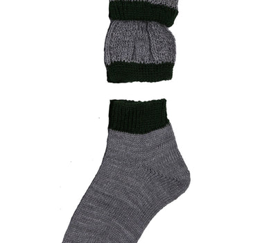 Isar-Trachten Kinder Loferl Socken und Wadenwärmer | 35651 - Grau/Grün
