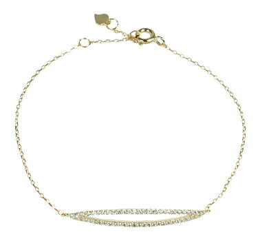 LUISIA Vergoldetes Damen Armband mit Strass - 925 Silber mit Zirkonia Spange