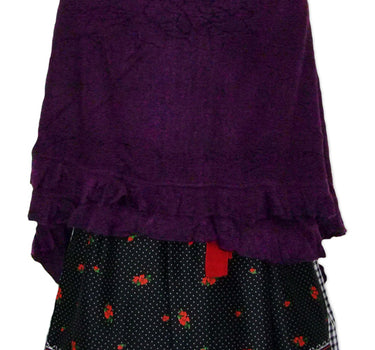 Dirndltuch Strick Stola in Lila