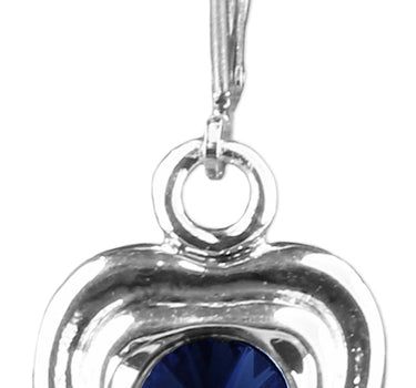 LUISIA® Ohrringe Lisanne Herzanhänger mit Kristallen von Swarovski® - Ozeanblau