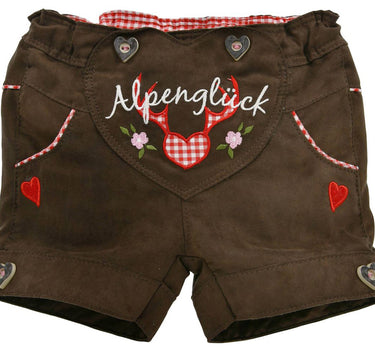 BONDI Mädchen Kunstleder Shorts Hose "Alpenglück" 86277 | Braun